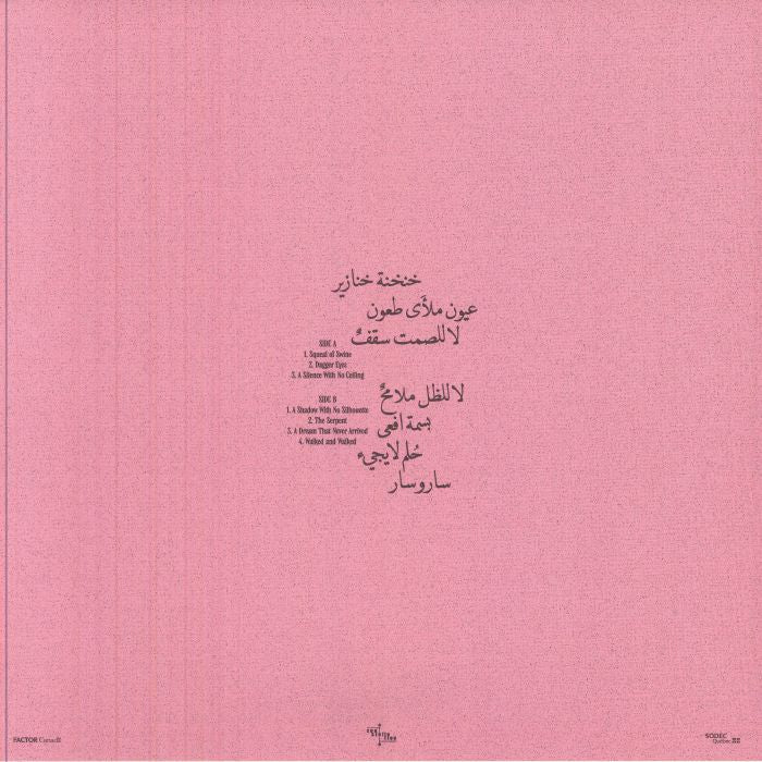 Radwan Ghazi Moumneh Frédéric D. Oberland – Eternal Life No End ليلة ظلماء ملعونة، كحياة طالبيها (LP, Constellation, 2026) Back Cover