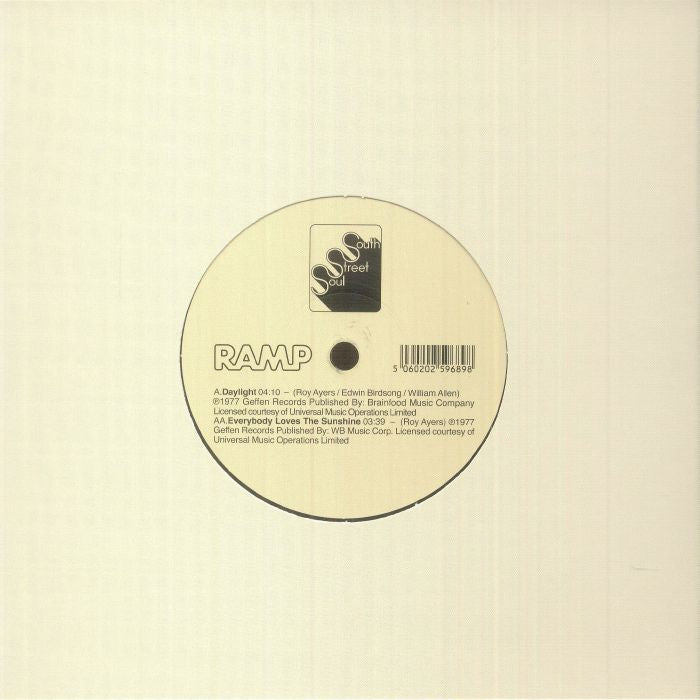 Ramp – Daylight / Everybody Loves The Sunshine (7", South Street Soul, 2023) Back Cover
