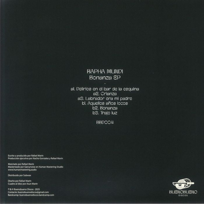 Rapha Mundi – Bonanza EP (12", Buenobueno Discos, 2025) Back Cover