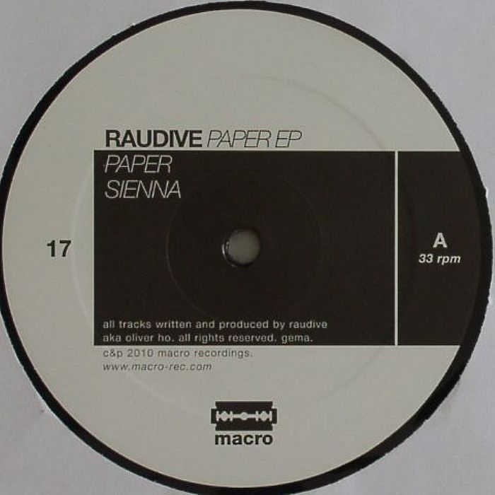 Raudive – Paper EP (12", Macro, 2010) Front Cover