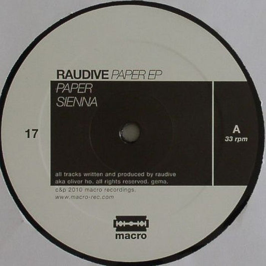Raudive – Paper EP (12", Macro, 2010) Front Cover