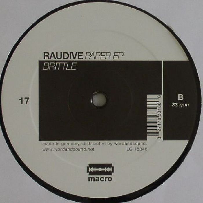 Raudive – Paper EP (12", Macro, 2010) Back Cover