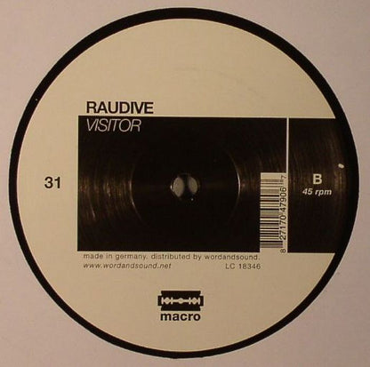 Raudive – Ruins / Visitor (12", Macro, 2013) Back Cover