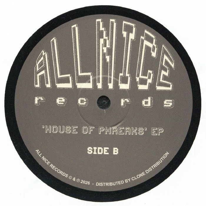Raw Takes – House Of Phreaks EP (12", All Nice Records, 2026) Back Cover