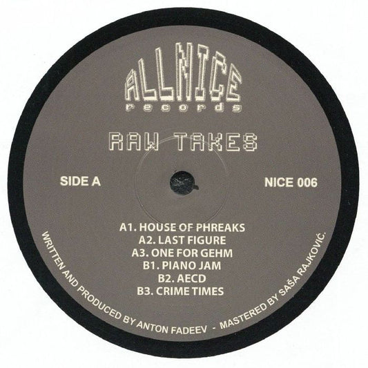 Raw Takes – House Of Phreaks EP (12", All Nice Records, 2026) Front Cover