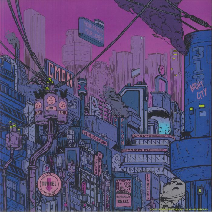 Rebecca Goldberg – Night City (2xLP, Detroit Underground, 2026) Back Cover