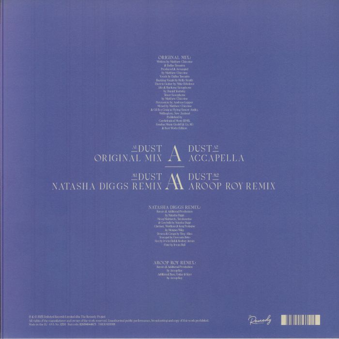 Recloose Joe Dukie – Dust (12", The Remedy Project, 2025) Back Cover