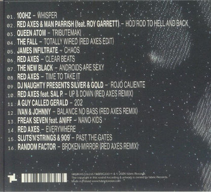 Red Axes – Fabric Presents Red Axes (CD, Fabric, 2026) Back Cover