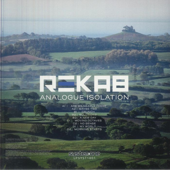 ReKaB – Analogue Isolation (2x12", System One Records, 2026) Back Cover