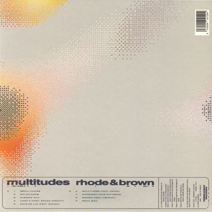 Rhode & Brown – Multitudes (LP, Permanent Vacation, 2026) Back Cover