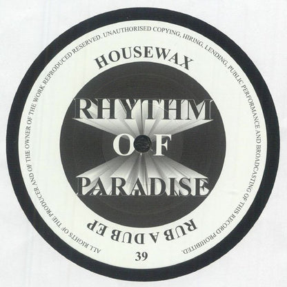 Rhythm Of Paradise – Rub A Dub EP (12", Housewax, 2026) Front Cover