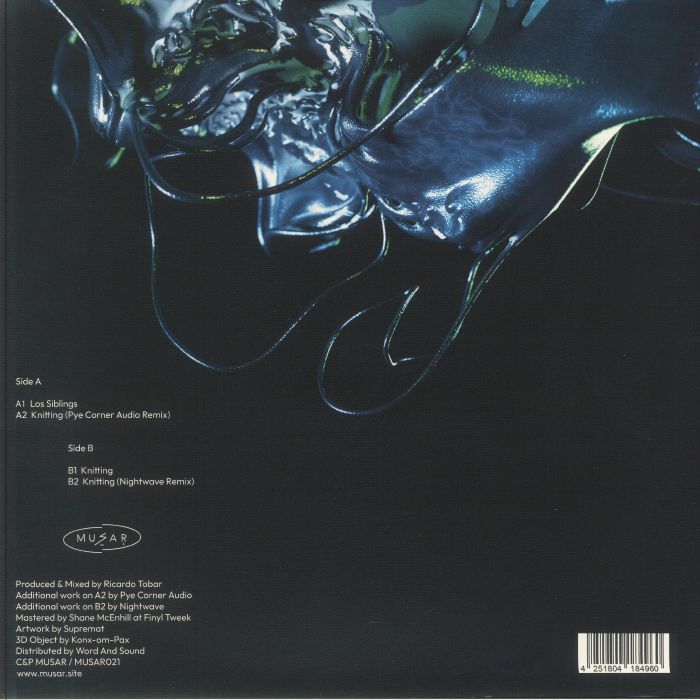 Ricardo Tobar – Knitting (12", Musar Recordings, 2025) back cover
