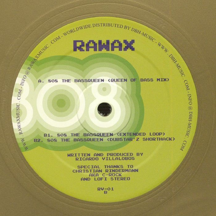Ricardo Villalobos – 808 The Bassqueen (12", Gold, Rawax, 2026) Back Cover