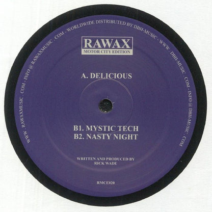 Rick Wade – Mystic Tech EP (12", Rawax Motor City Edition, 2022) Back Cover