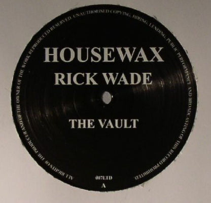Rick Wade – The Vault (12", Housewax, 2015) Front Cover