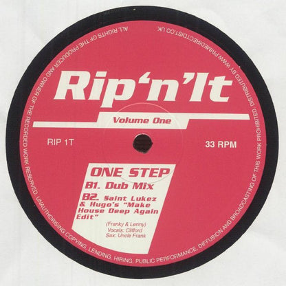 Rip 'N' It – Volume One (12", Not On Label, 2025) Back Cover