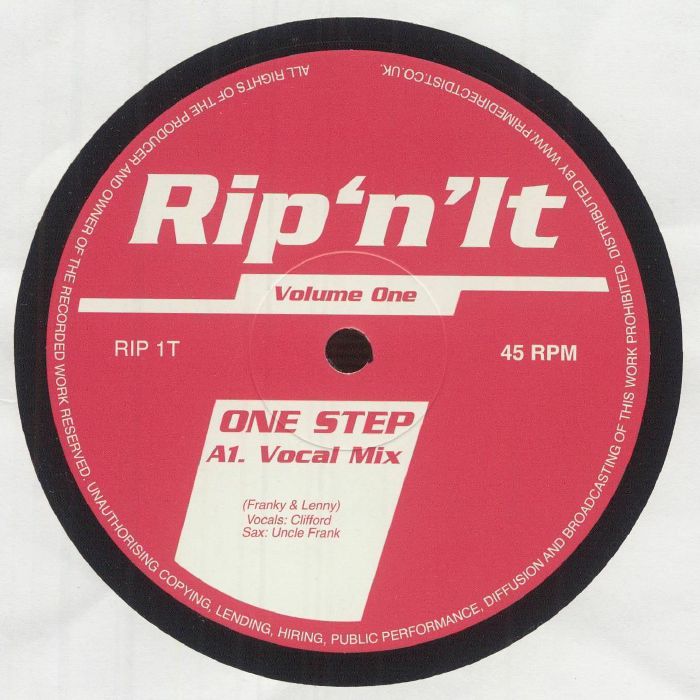Rip 'N' It – Volume One (12", Not On Label, 2025) Front Cover