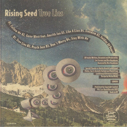 Rising Seed – True Lies (LP, Luv Shack Records, Luv Shack Records, 2025) back cover
