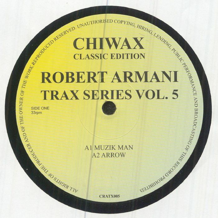 Robert Armani – Trax Series Volume Five (12", Chiwax, 2026) Front Cover