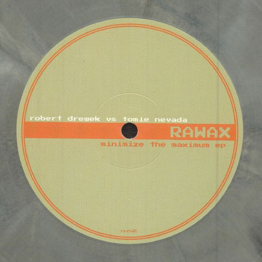 Robert Drewek Vs Tomie Nevada – Minimize The Maximum EP (12", White, Rawax, 2024) Front Cover