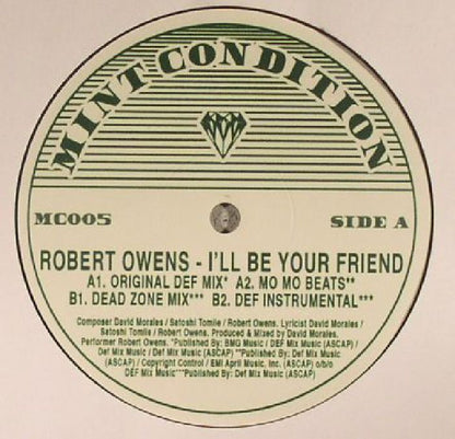 Robert Owens – I'll Be Your Friend (12", Mint Condition, 2017) Front Cover