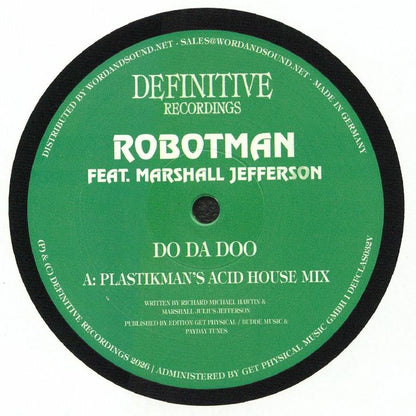 Robotman feat Marshall Jefferson – Do Da Doo (remixes) (12", Definitive Recordings, 2026) Front Cover