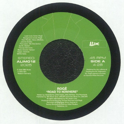 Rogê – Road To Nowhere (7", Alim Music, 2025) front cover