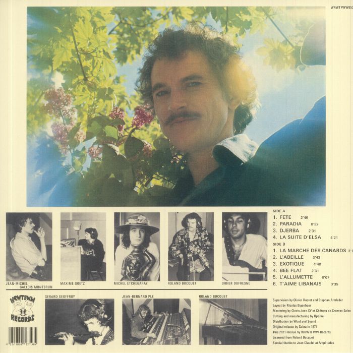 Roland Bocquet – Paradia (LP, We Release Whatever The Fuck We Want Records, 2021) Back Cover