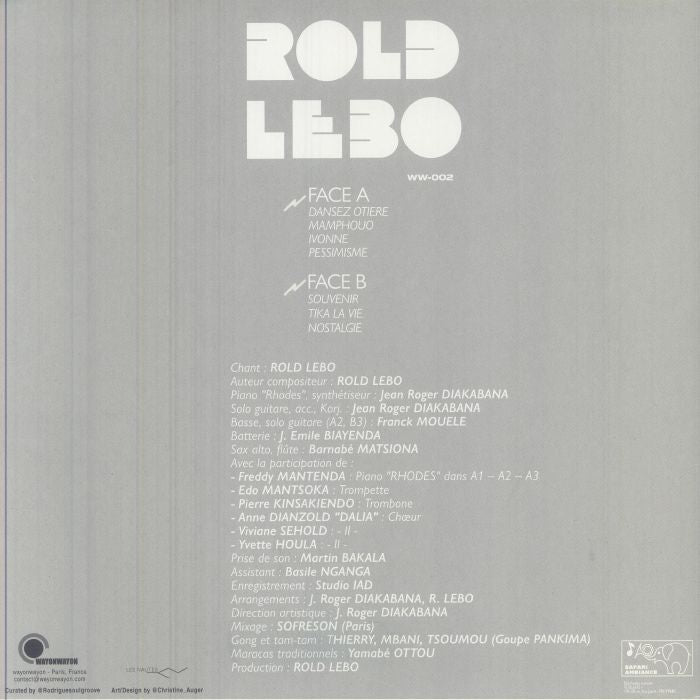 Rold Lebo – Dansez Otiere (Otierakwo Danse) (LP, Wayonwayon, 2025) Back Cover