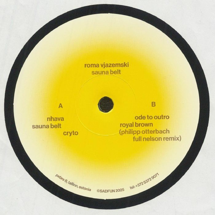Roma Vjazemski – Sauna Belt (12", Sad Fun, 2025) front cover