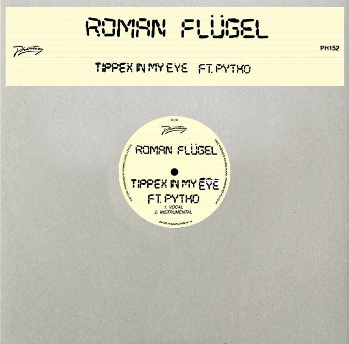 Roman Flügel Pytko – Tippex In My Eye (12", Phantasy Sound, 2026) Front Cover