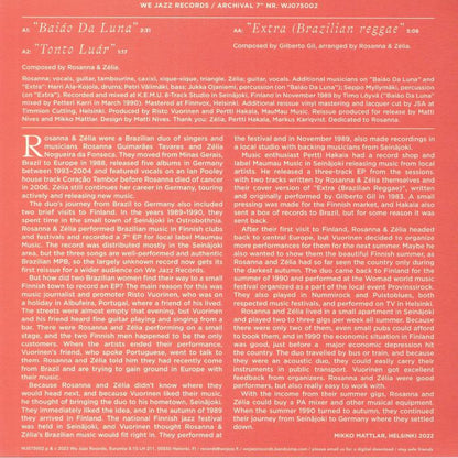 Rosanna & Zélia – Baiao Da Luna (7", We Jazz, 2023) Back Cover