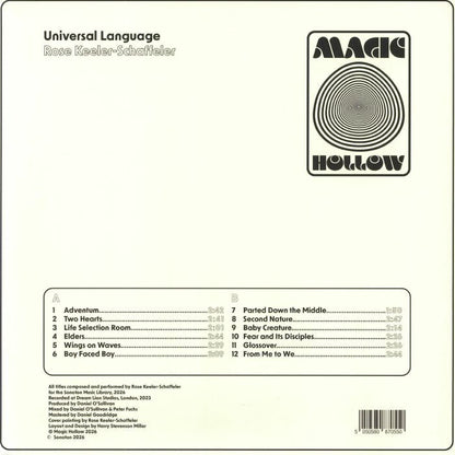 Rose Keeler-Schaffeler – Universal Language (LP, Magic Hollow, 2026) Back Cover