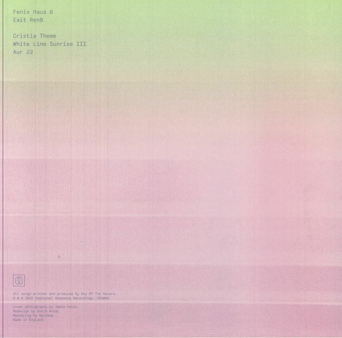 Roy Of The Ravers – White Line Sunrise III (Part 2) (12", Emotional Response, 2025) back cover