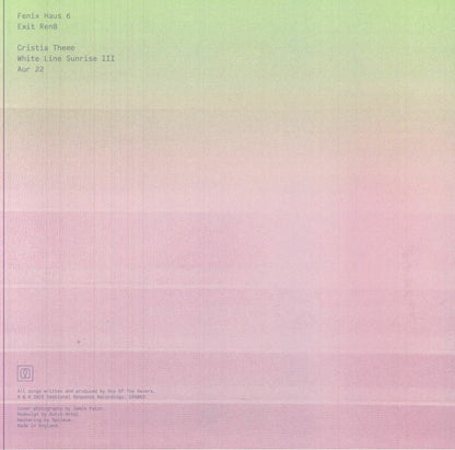 Roy Of The Ravers – White Line Sunrise III (Part 2) (12", Emotional Response, 2025) back cover