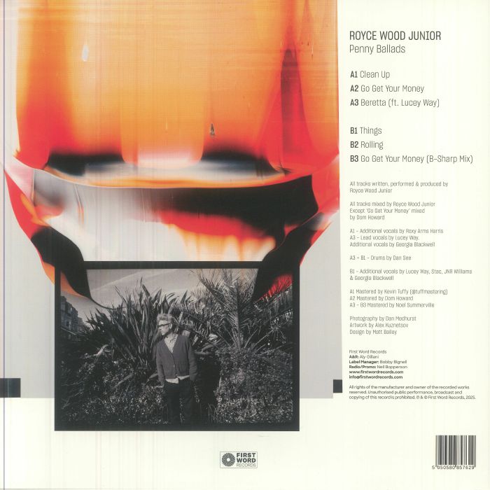 Royce Wood Junior – Penny Ballads (12", First Word Records, 2025) Back Cover