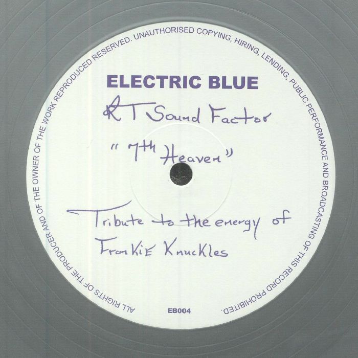 RT Sound Factor – 7th Heaven (12", Aqua, Electric Blue, 2026) Front Cover