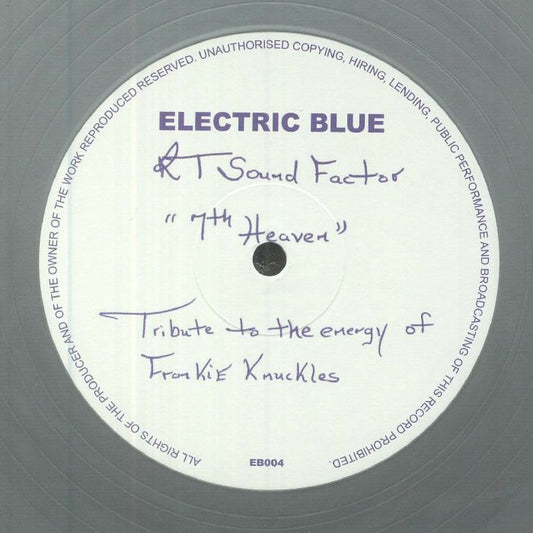 RT Sound Factor – 7th Heaven (12", Aqua, Electric Blue, 2026) Front Cover