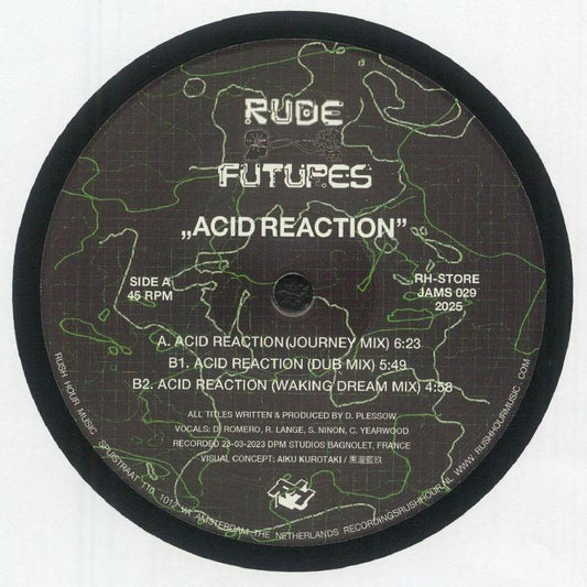 Rude Futures – Acid Reaction (12", Rush Hour Store Jams, 2025) front cover