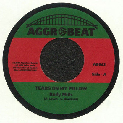 Rudy Mills – Tears On My Pillow (7", Aggrobeat, 2024) Front Cover