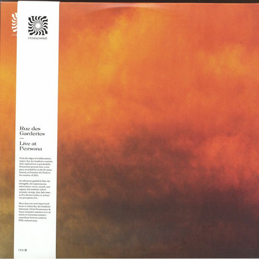 Rue des Garderies – Live at Pe:rsona (3xLP, Femacosmé, 2026) Front Cover
