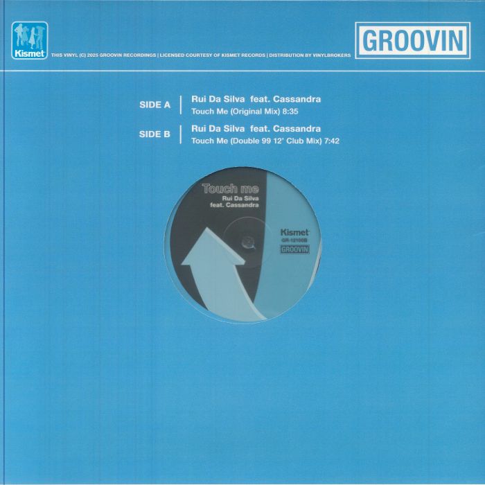 Rui Da Silva Cassandra – Touch Me (12", Blue Splattered, Groovin Recordings, 2025) Back Cover