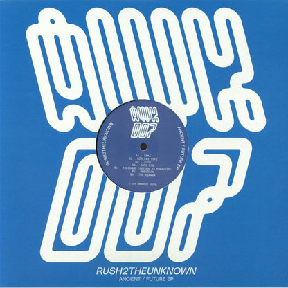 rush2theUnknown – Ancient / Future (12", Awkwardly Social, 2026) Front Cover