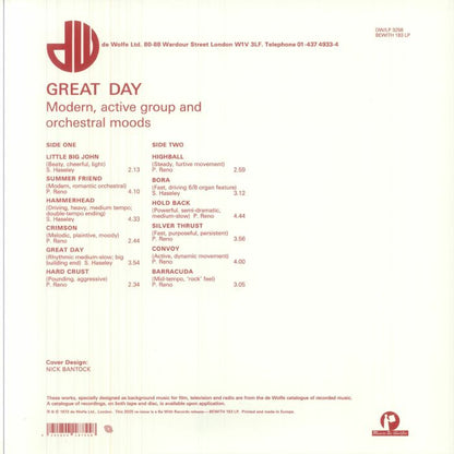 S. Haseley / P. Reno – Great Day (LP, Be With Records, 2026) Back Cover