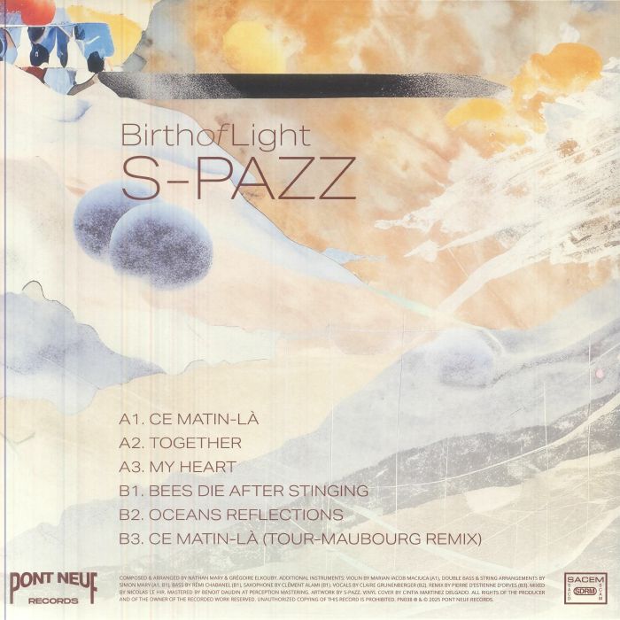 S-Pazz – Birth Of Light (12", Pont Neuf Records, 2025) Back Cover