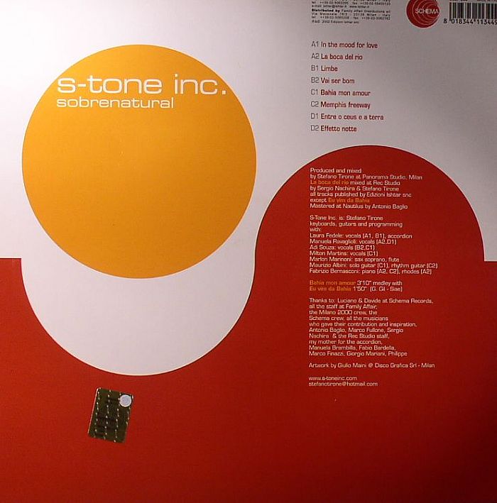 S-Tone Inc. – Sobrenatural (2xLP, Schema, 2002) Back Cover