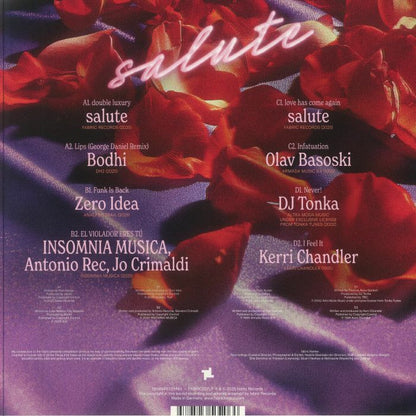 Salute – Fabric Presents Salute (LP, Fabric Records, 2025) Back Cover