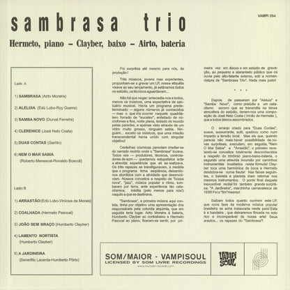 Sambrasa Trio – Em Som Maior (LP, Vampi Soul, 2022) Back Cover