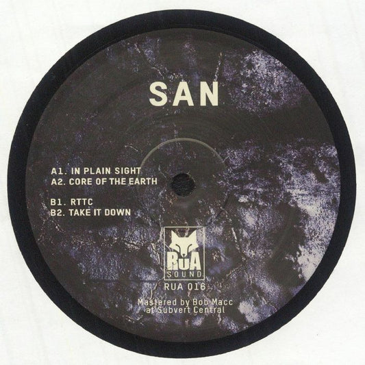 San – In Plain Sight (12", Rua Sound, 2025) front cover