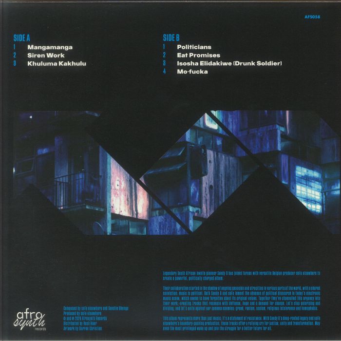 Sandy B soFa elsewhere – Forward In Reverse Pt.1 (LP, Afrosynth Records, 2026) Back Cover